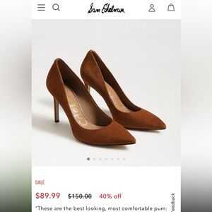 Sam Edelman Chestnut real Suede leather Heels